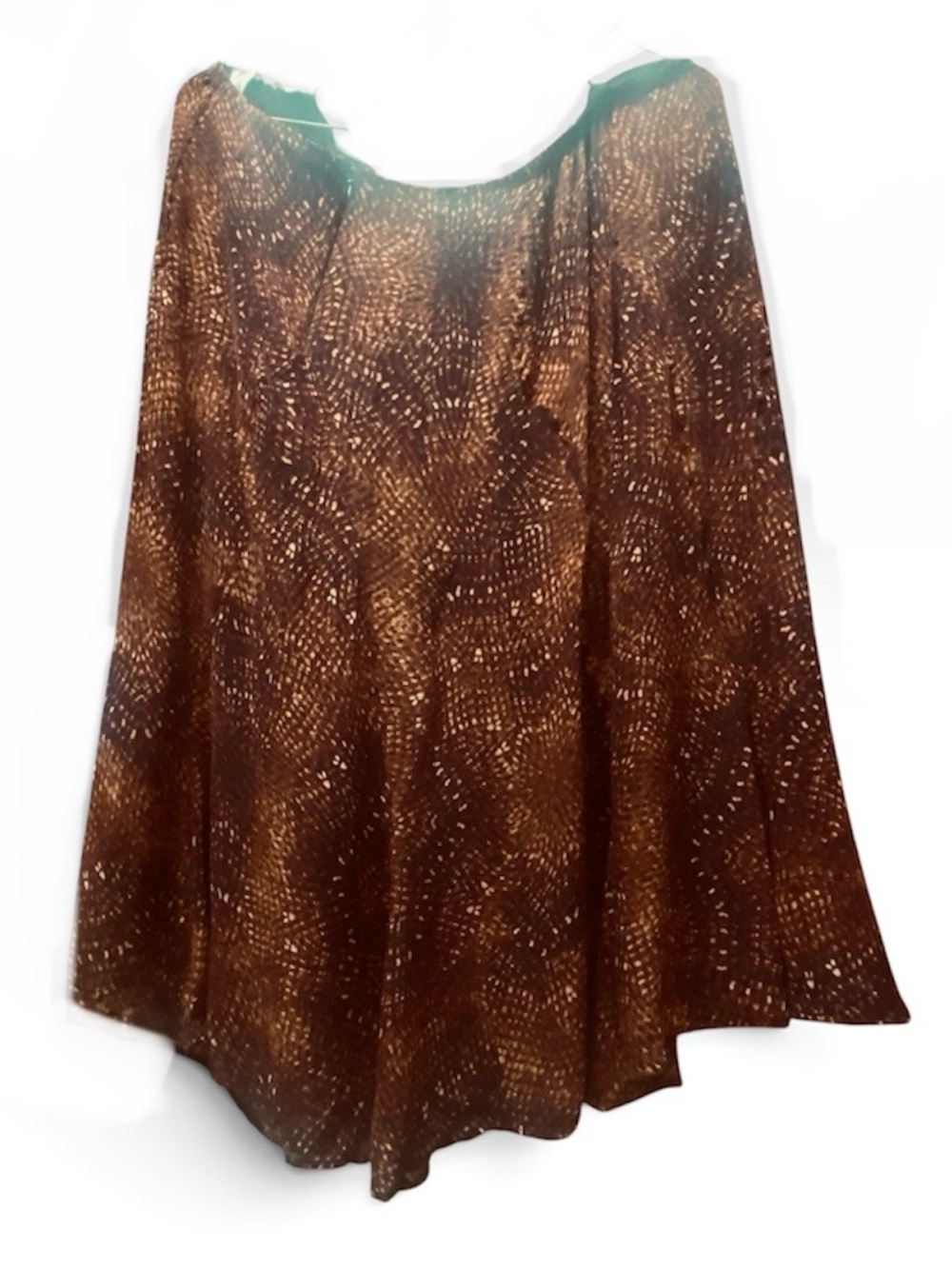 Jones New York Brown Printed Midi Skirt 22W